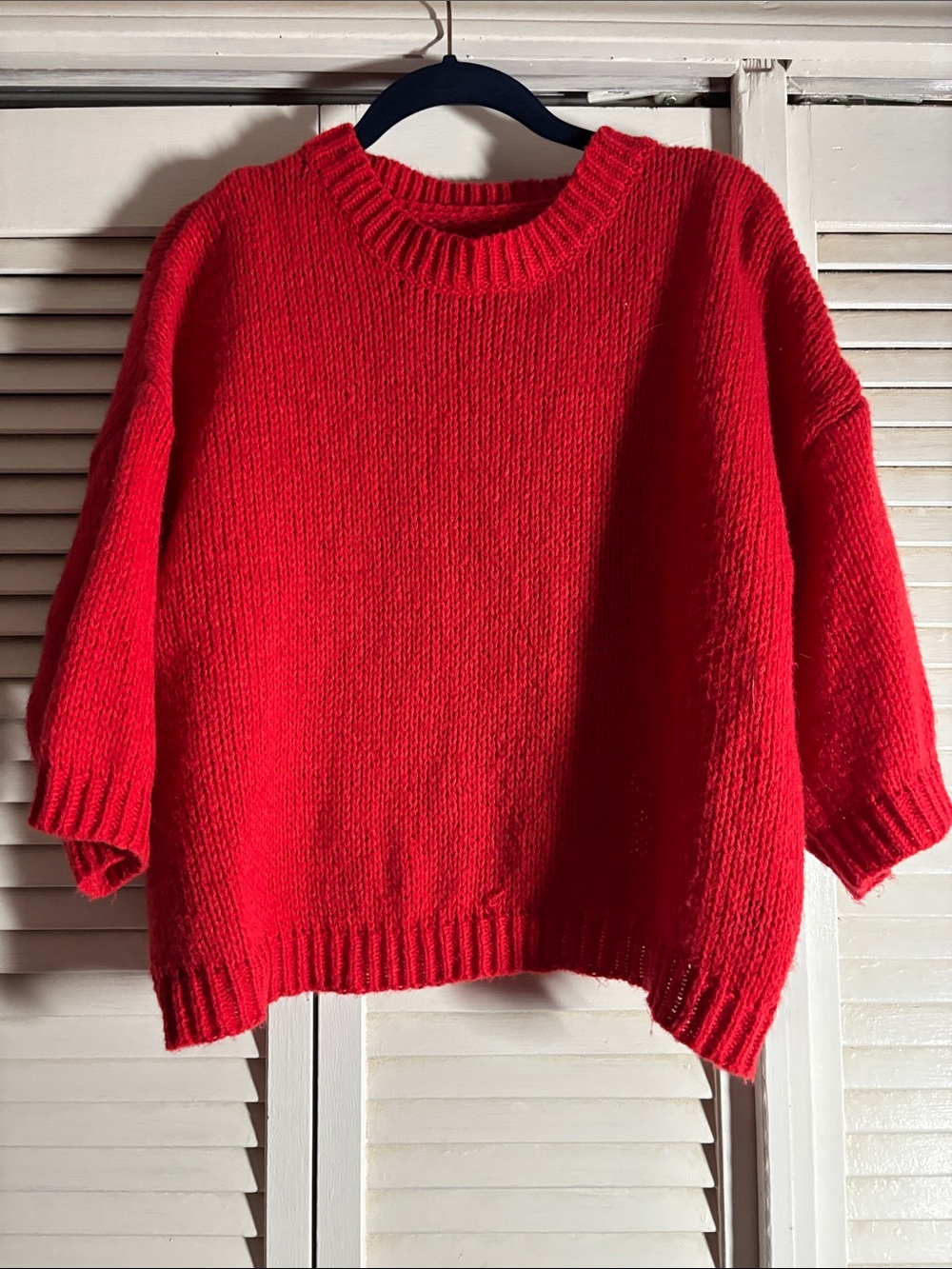 Classic Red Crewneck Women’s Sweater